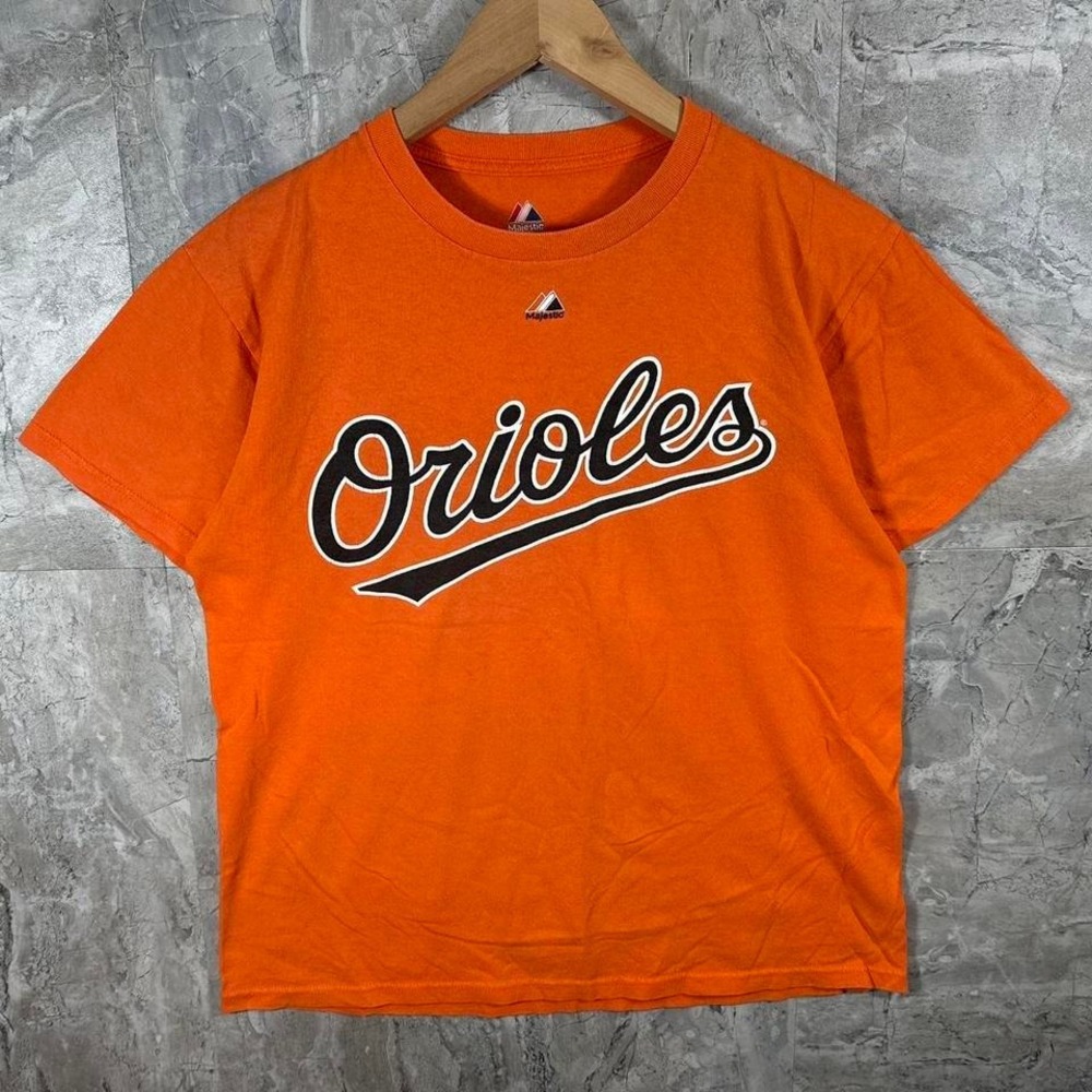 Majestic Athletic orange Baltimore‎ Orioles Manny Machado MLB T-Shirt Men Size M